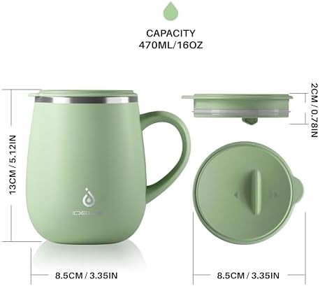 Avocado green 16 oz insulated coffee mug — photo 5