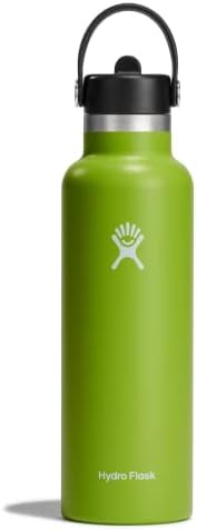 Seagrass green standard mouth straw bottle