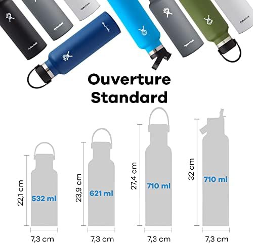 Black standard mouth flex straw bottle 21 oz — photo 3