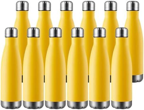 Yellow sport water bottle 12 pack