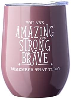 Mauve Insulated Wine Tumbler with Lid