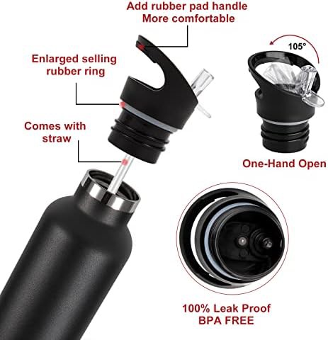 Black straw sport bottles 24 oz — photo 4
