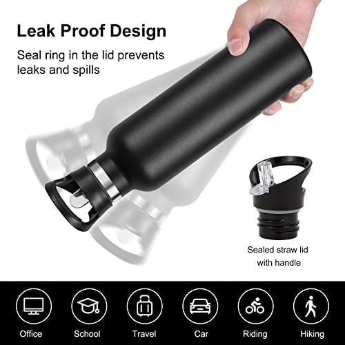 Black straw sport bottles 24 oz — photo 5