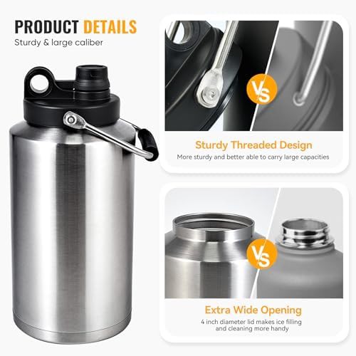 Stainless steel gallon sports water jug — photo 4