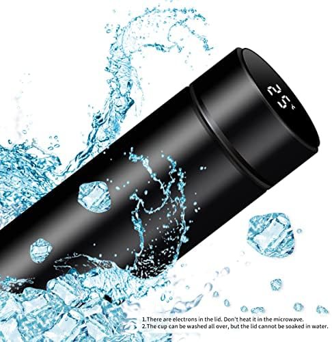 Blue smart vacuum flask with LCD screen — photo 5
