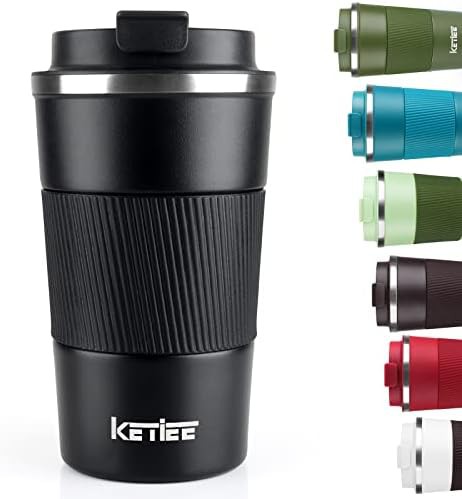 Black leakproof travel coffee tumbler