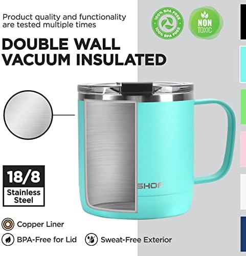 Lake Blue Insulated Coffee Mug with Handle — photo 3