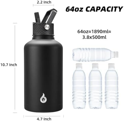 64oz Insulated Water Bottle steel — photo 4