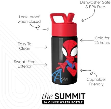 Marvel Spidey kids water bottle 14 oz — photo 3