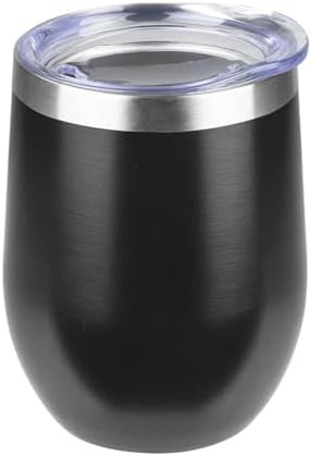Black Insulated 12oz Wine Tumbler