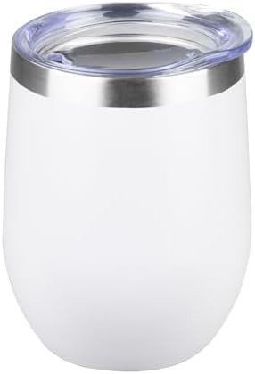 White Stainless Steel 12oz Wine Tumbler