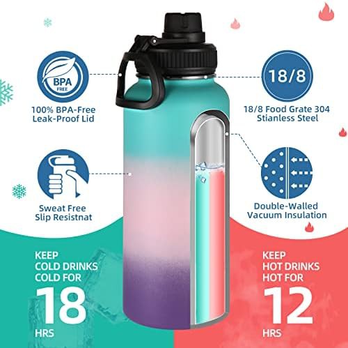 Assorted insulated sports water bottles 32 oz — photo 3