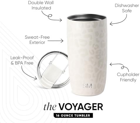Leopard travel coffee mug with lid 16 oz — photo 4