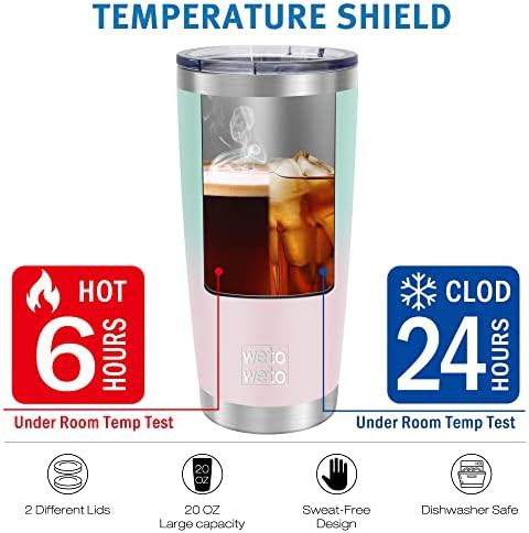 Green Pink Gradient 20oz Insulated Tumbler — photo 5