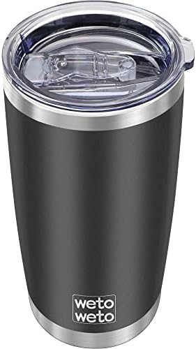 Black 20oz Powder Coated Coffee Tumbler