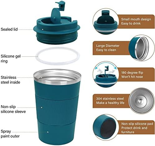 Insulated travel coffee mug 12 oz — photo 4