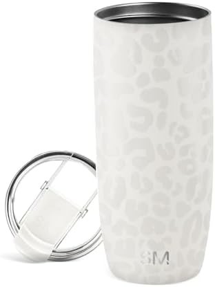 Leopard travel coffee mug with flip lid 20 oz