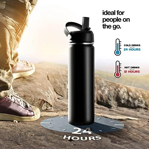 Stainless steel 22oz straw lid bottle — photo 4