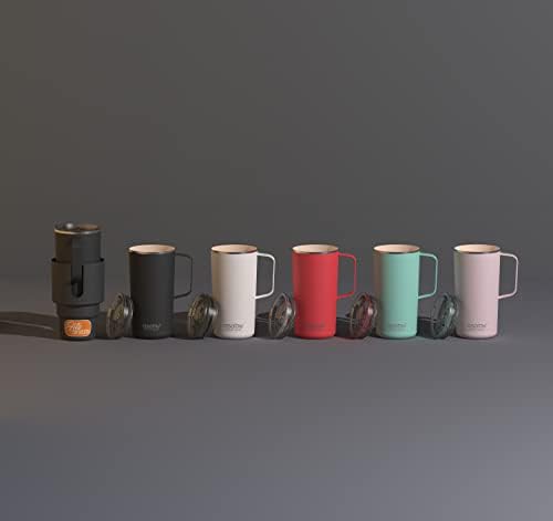 Black tower insulated coffee mug with handle 20 oz — photo 5