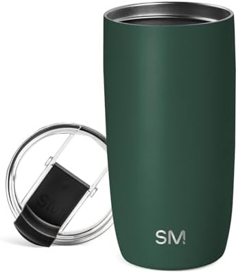 Green travel coffee mug with flip lid 16 oz