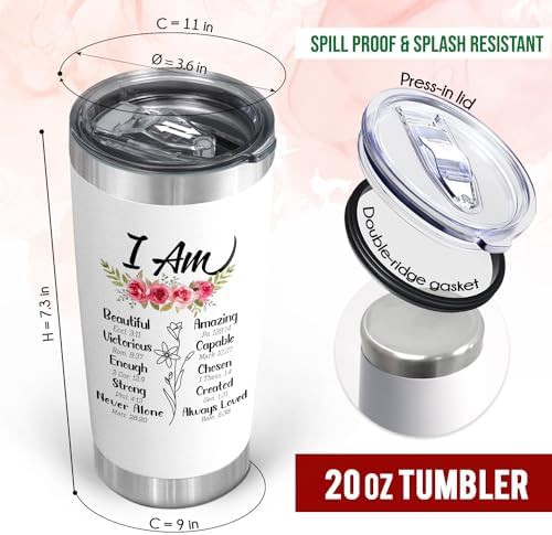 Inspirational Christian birthday gift 20 oz tumbler — photo 3