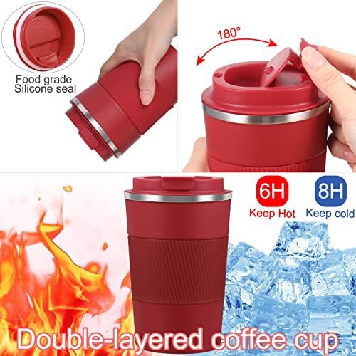 Multicolor 12 oz travel coffee mug with lid — photo 4