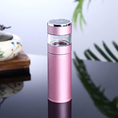 Pink travel mug with LED temperature display — photo 5