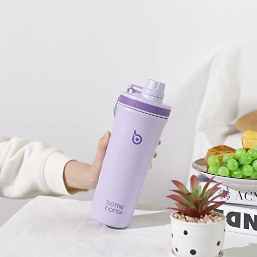 Purple stainless steel shaker bottle 26oz — photo 5