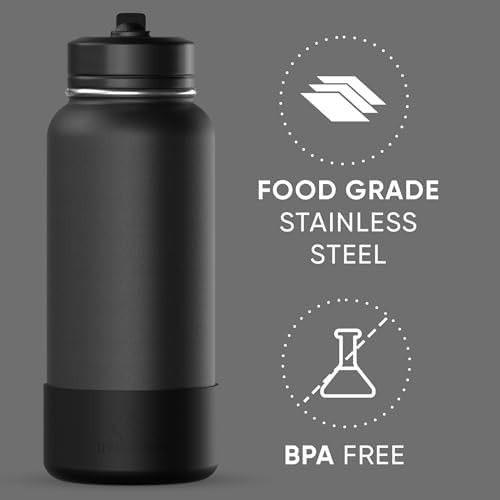 Black 32oz Sport Bottle with Straw Lid — photo 4