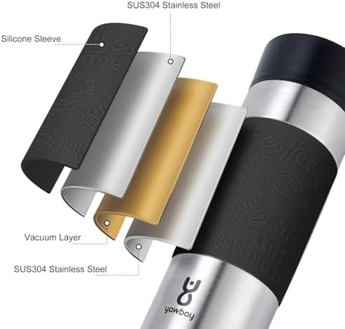 Black Stainless Travel Coffee Mug 16 oz — photo 4