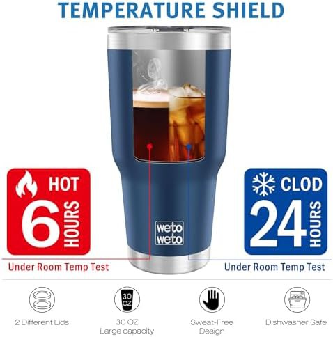 Navy Blue 30oz Large Insulated Tumbler — photo 3