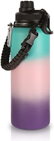 Gradient sports bottle with paracord handle