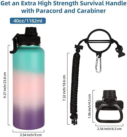 Gradient sports bottle with paracord handle — photo 3