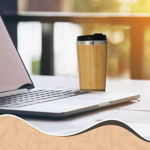 Bamboo and stainless steel travel drinking cup — photo 5