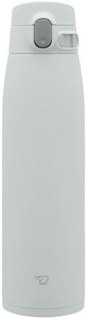 Matte gray stainless steel one touch mug