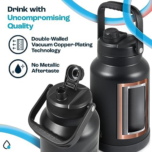 Midnight Black One Gallon Insulated Steel Jug — photo 3