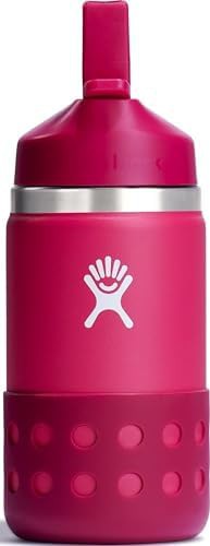 Peony pink kids wide mouth straw bottle