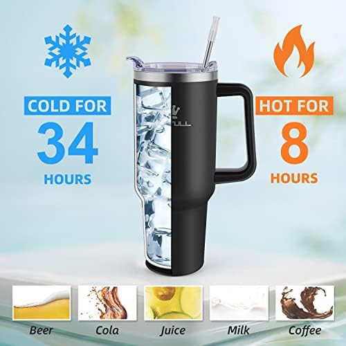 Black 40 oz stainless travel tumbler — photo 4