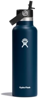 Indigo standard mouth flex straw bottle 21 oz