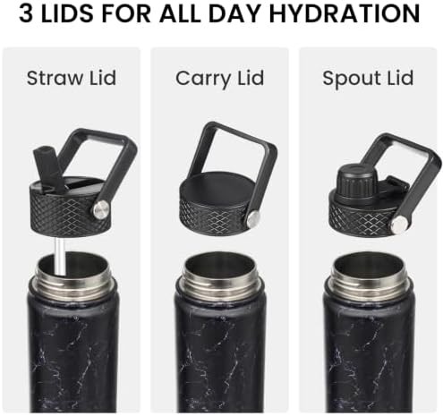 Konokyo 18 oz insulated stainless steel bottle with straw lid — photo 4