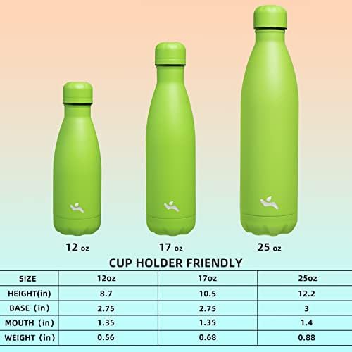 Konokyo 17 oz insulated stainless steel bottle in green — photo 4