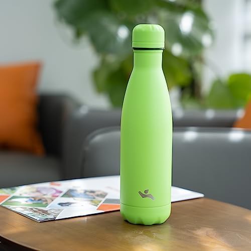 Konokyo 17 oz insulated stainless steel bottle in green — photo 5