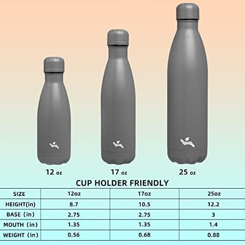 Konokyo 12 oz insulated stainless steel bottle in gray — photo 4