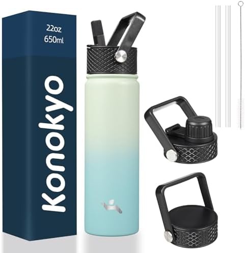 Konokyo 22 oz insulated stainless steel water bottle