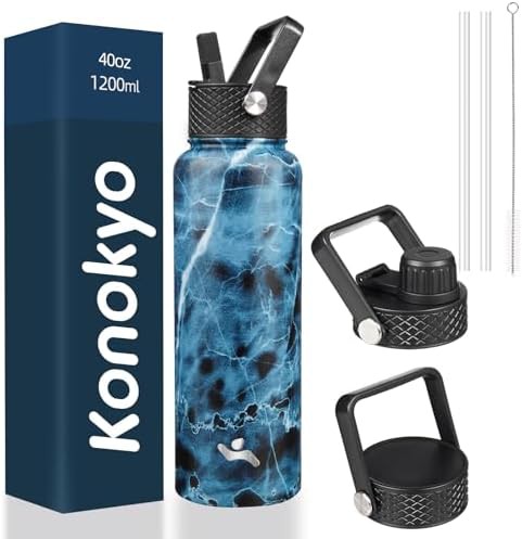 Konokyo 40 oz insulated stainless steel bottle with handle