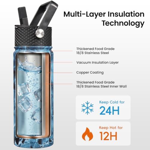 Konokyo 40 oz insulated stainless steel bottle with handle — photo 3