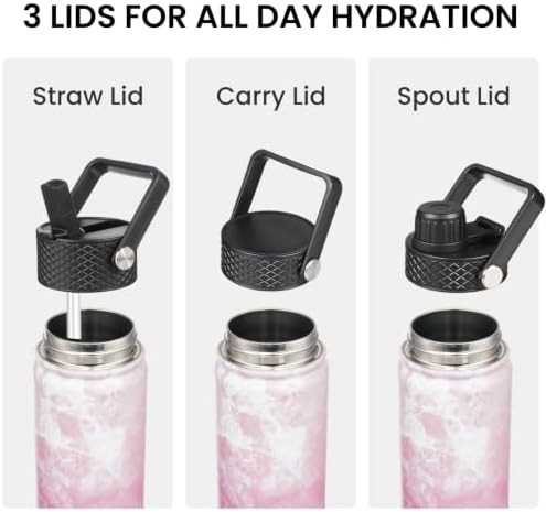 Konokyo 32 oz insulated stainless steel sports bottle with straw — photo 4