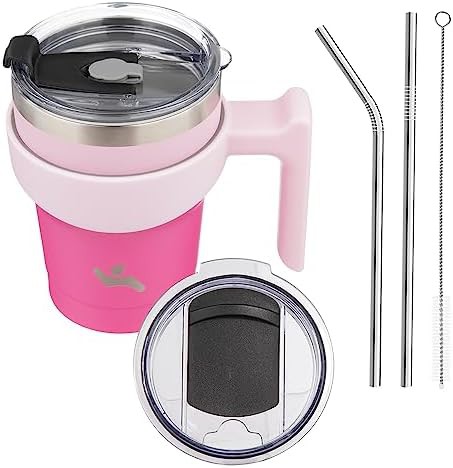 Konokyo 10 oz insulated travel tumbler with handle