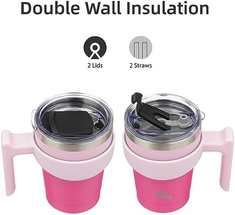 Konokyo 10 oz insulated travel tumbler with handle — photo 3