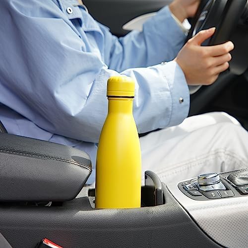 Konokyo 17 oz insulated stainless steel bottle in yellow — photo 5